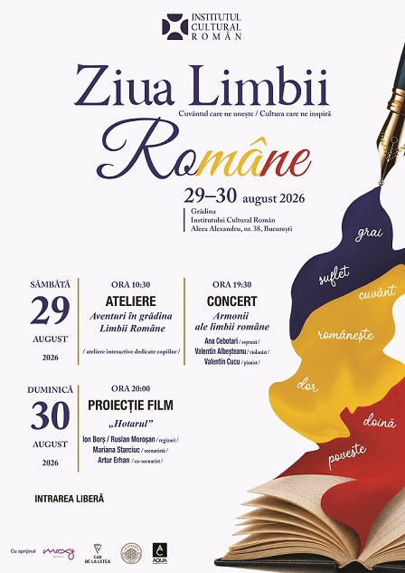 Trei zile dedicate Zilei Limbii Române la Institutul Cultural Român: ateliere pentru copii, muzică și film